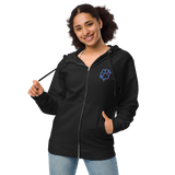 Unisex fleece zip up hoodie